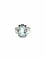 Bague 55 Bague en or blanc 18 carats sertie d’une aigue-marine 58 Facettes