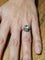 Bague 55 Bague en or blanc 18 carats sertie d’une aigue-marine 58 Facettes