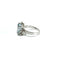 Bague 55 Bague en or blanc 18 carats sertie d’une aigue-marine 58 Facettes