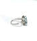 Bague 55 Bague en or blanc 18 carats sertie d’une aigue-marine 58 Facettes