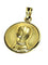 Pendentif Médaille de la Vierge en or jaune 18 carats et or rose 58 Facettes