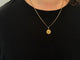 Pendentif Médaille de la Vierge en or jaune 18 carats et or rose 58 Facettes