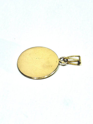 Pendentif Médaille de la Vierge en or jaune 18 carats et or rose 58 Facettes