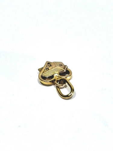 Pendentif Pendentif maison en cœur en or rose 18 carats 58 Facettes