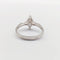Bague 55 Bague solitaire en or blanc 18k avec diamants taille navette et baguettes 58 Facettes A06479