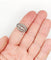 Bague 53.5 Bague bombée Art déco en or blanc 18k et platine, diamants 58 Facettes A06454