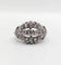 Bague 53.5 Bague bombée Art déco en or blanc 18k et platine, diamants 58 Facettes A06454