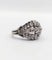 Bague 53.5 Bague bombée Art déco en or blanc 18k et platine, diamants 58 Facettes A06454