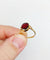 Bague 53 Bague antique en or rose 18k aux grenats de Perpignan 58 Facettes A06485