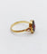 Bague 53 Bague antique en or rose 18k aux grenats de Perpignan 58 Facettes A06485