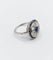 Bague 51 Bague cible Art déco en platine 900, saphir et diamants taille ancienne 58 Facettes A06489