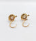 Boucles d'oreilles Dormeuses fleurs antiques en or 18 ct et perles (circa 1900) 58 Facettes A06493