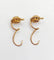 Boucles d'oreilles Dormeuses fleurs antiques en or 18 ct et perles (circa 1900) 58 Facettes A06493