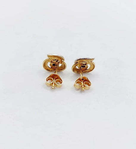 Boucles d'oreilles Puces d’oreilles Art nouveau vintage en or 18k et saphirs 58 Facettes A06585