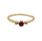 Bague 57 Bague vintage en or 18k, rubis et diamants 58 Facettes A06646
