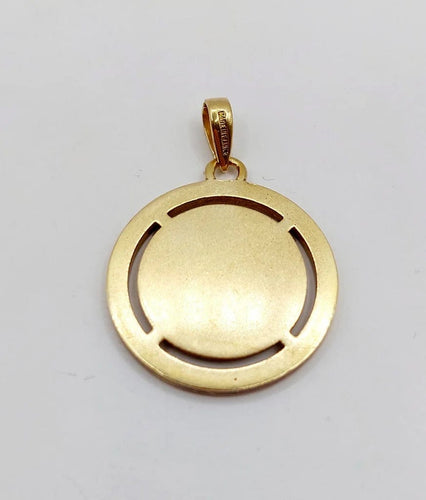 Pendentif Augis - Pendentif médaille d’amour 23 mm en or jaune 18k, diamants et rubis 58 Facettes A03182