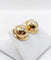 Boucles d'oreilles Puces d’oreilles Art déco demi-sphères en or 18k et diamants 58 Facettes A03419