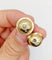 Boucles d'oreilles Puces d’oreilles Art déco demi-sphères en or 18k et diamants 58 Facettes A03419