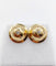 Boucles d'oreilles Puces d’oreilles Art déco demi-sphères en or 18k et diamants 58 Facettes A03419