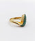 Bague 49 Bague jonc vintage en or 18k pavée d’émeraudes 58 Facettes A04057