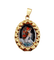 Pendentif Pendentif Art nouveau en or rose 18k avec plaque émaillée 58 Facettes A05510