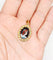 Pendentif Pendentif Art nouveau en or rose 18k avec plaque émaillée 58 Facettes A05510