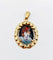 Pendentif Pendentif Art nouveau en or rose 18k avec plaque émaillée 58 Facettes A05510