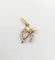 Pendentif Pendentif fer à cheval en or jaune 18k et platine, diamants et perle 58 Facettes A05741