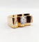 Bague 52 Bague tank Art déco XXL en or rose 18k et platine, diamant 58 Facettes A05970
