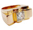 Bague 52 Bague tank Art déco XXL en or rose 18k et platine, diamant 58 Facettes A05970