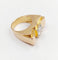 Bague 52 Bague tank Art déco XXL en or rose 18k et platine, diamant 58 Facettes A05970