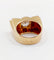 Bague 52 Bague tank Art déco XXL en or rose 18k et platine, diamant 58 Facettes A05970