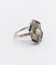 Bague 55 Art déco - Bague marquise en platine avec perle, diamants et saphirs 58 Facettes A06226
