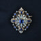 Pendentif Bijou ancien - Broche/Pendentif transformable en or jaune et argent, saphirs et diamants 58 Facettes 22-062