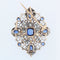 Pendentif Bijou ancien - Broche/Pendentif transformable en or jaune et argent, saphirs et diamants 58 Facettes 22-062