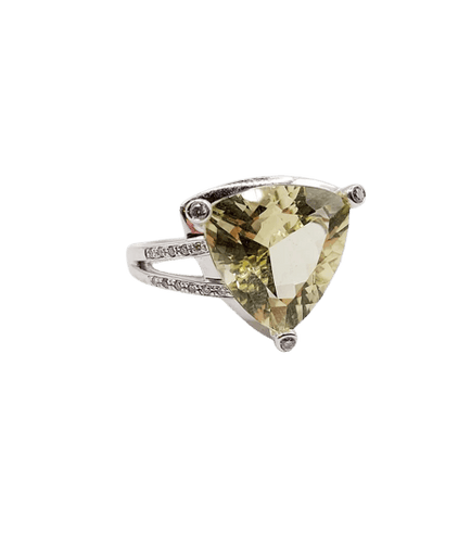 Bague 50 Mauboussin - Bague « Mes couleurs à toi » en or blanc citrine et diamants 58 Facettes A06276