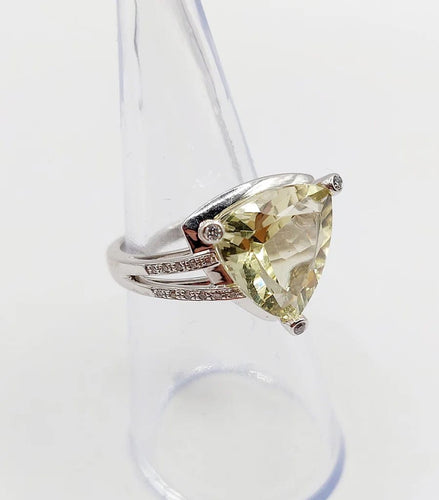 Bague 50 Mauboussin - Bague « Mes couleurs à toi » en or blanc citrine et diamants 58 Facettes A06276
