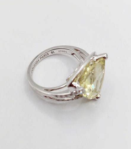 Bague 50 Mauboussin - Bague « Mes couleurs à toi » en or blanc citrine et diamants 58 Facettes A06276