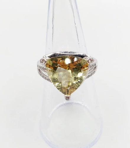Bague 50 Mauboussin - Bague « Mes couleurs à toi » en or blanc citrine et diamants 58 Facettes A06276