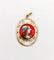 Pendentif Bardonnaud Limoges - Pendentif Art nouveau en or 18k, plaque émaillée 58 Facettes A06401
