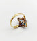Bague 55 Bague duchesse antique en or 18k et platine, diamants taille rose et pierres bleues 58 Facettes A06416
