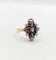 Bague 55 Bague duchesse antique en or 18k et platine, diamants taille rose et pierres bleues 58 Facettes A06416