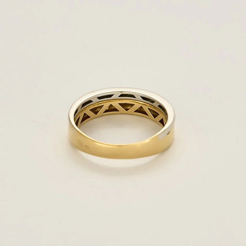 Bague 53 Bague deux ors 18 carats pavée de diamants 58 Facettes LP1416/