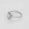Bague 52 Bague solitaire illusion en or blanc 750 et diamants 58 Facettes LP1386/