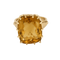 Bague 55 La Citrine Mandarine - Bague en or jaune 750 sertie de citrine 58 Facettes LP1415/