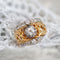 Bague 49 Bague bandeau ancienne chimères en or jaune 18 carats et diamants 58 Facettes 22-618