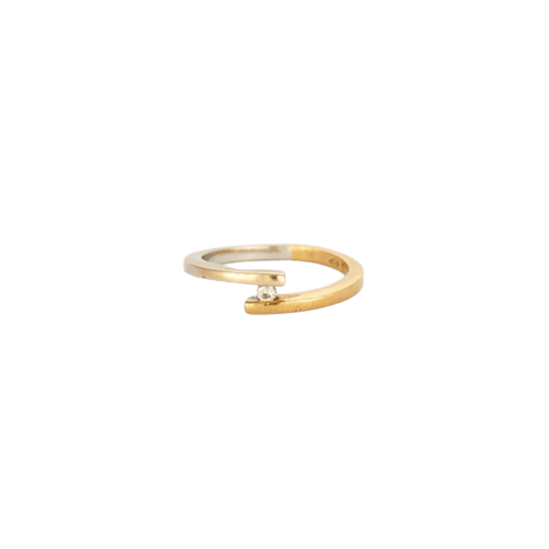Bague 54 Entre Nous - Bague solitaire 2 ors diamant 58 Facettes LP370/12