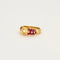 Bague 51.5 Bague en or jaune sertie d’un diamant et de rubis 58 Facettes LP779/13