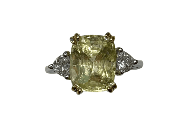 Bague 54 Bague cocktail - Saphir birman et diamants en or 750 58 Facettes LP829/13