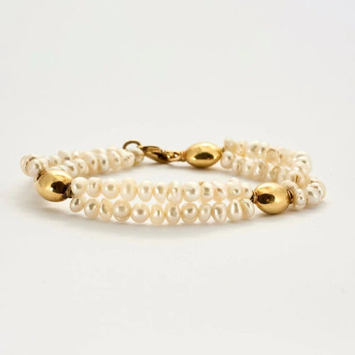 Bracelet Bracelet en or jaune 750 avec perles baroques 58 Facettes LP935/BET